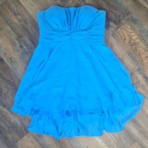 Cindy Bridesmaid Strapless Blue Dresses